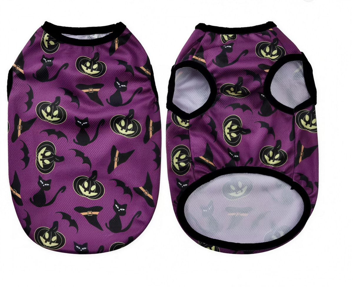Purple Witch Cats Halloween pet costume