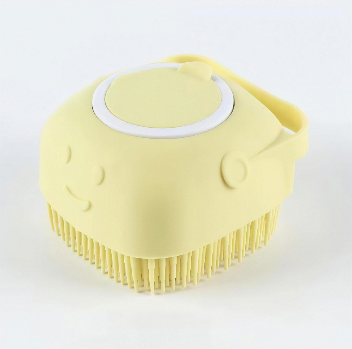 Square yellow pet bath brush